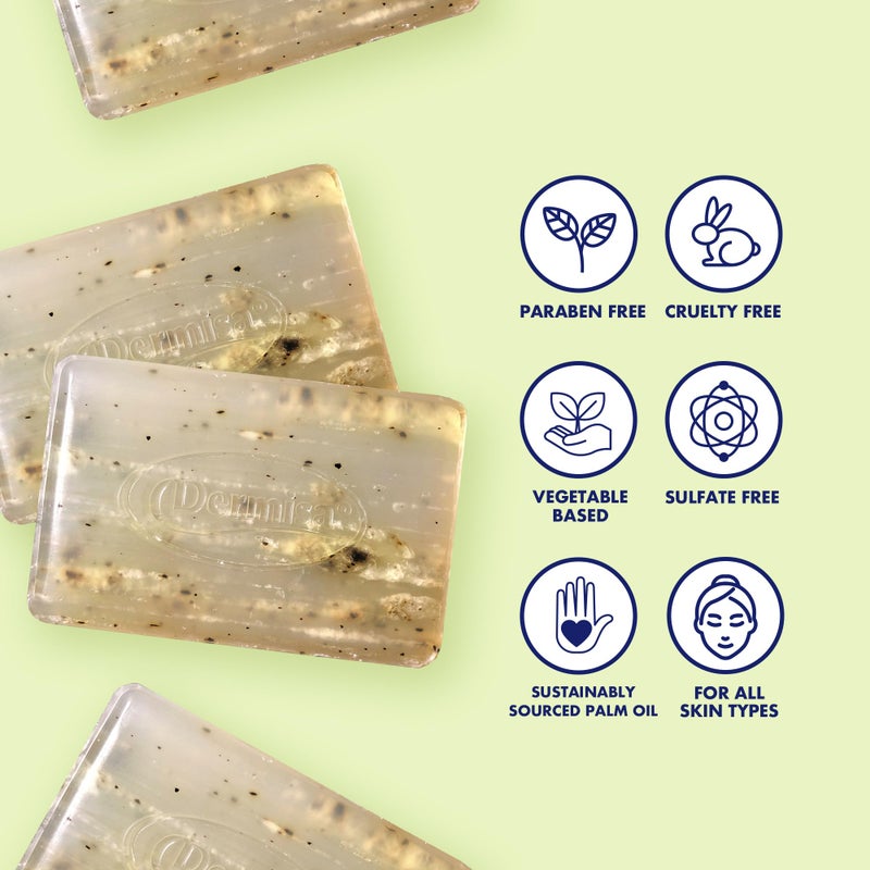Dermisa Green Tea Bar | Gentle Skin Cleansing and Exfoliation | Contains Antioxidants Green Tea, Manuka Honey, Ginseng | NO PARABENS, NO SULFATES | 3OZ Pack of 1 - Image 4